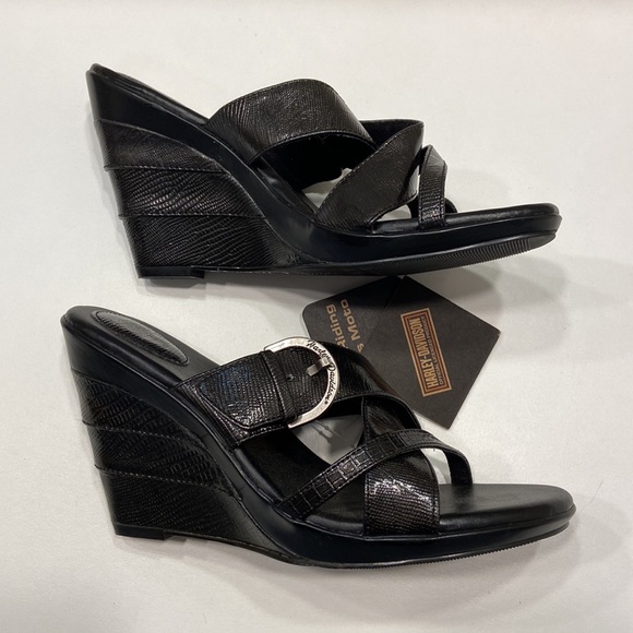 Harley Davidson slip on wedges - Picture 6 of 7